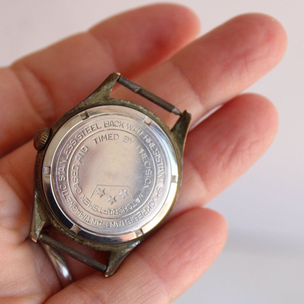 Vintage 1950s Mens Villereuse Watch, Incabloc, Antimagnetic, No Band Non Working - Picture 9 of 10